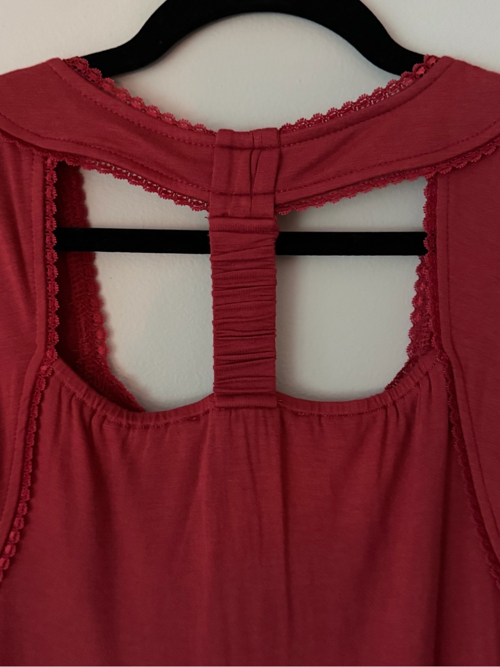 American Rag NWT Brick Red Bungee Back Tank Top Medium - Picture 5 of 8